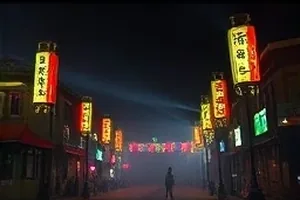 《深蓝色房间》剧照：只有一盏台灯照亮的蓝色墙面
